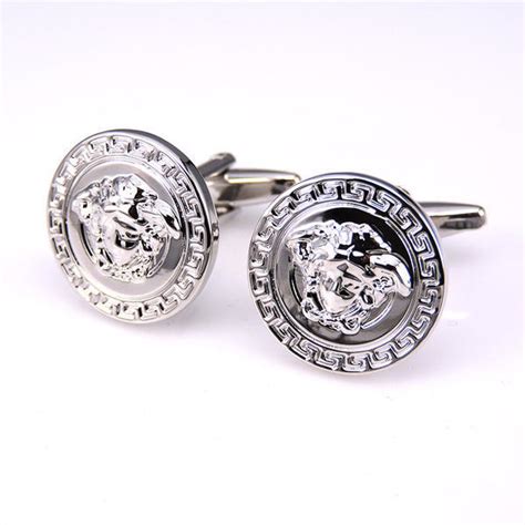 versace cufflinks gold|versace cufflinks silver.